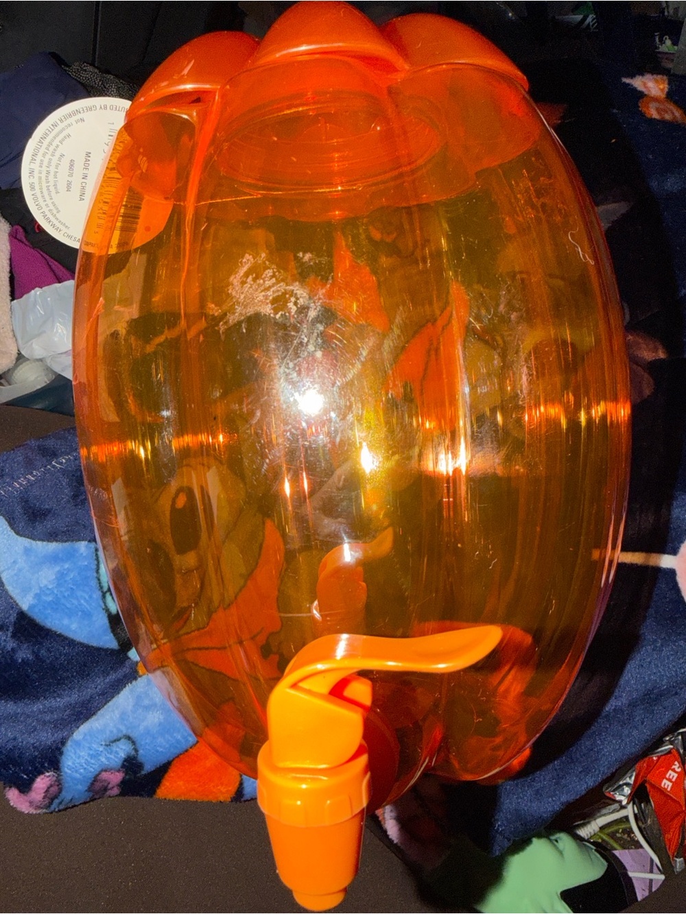 Seasonal pumpkin, cold drink dispenser
